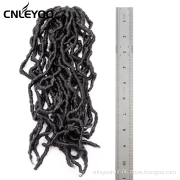 Factory 10 Inch New Faux Lock Crochet Hair 24 Strands Short Nu Locs Crochet Braids For Women